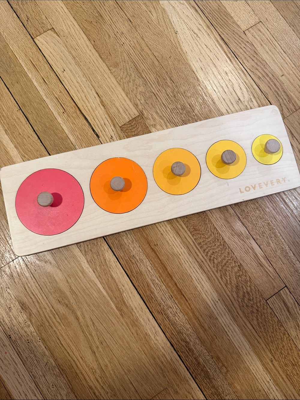 Lovevery Montessori circle of friends puzzle from Babbler play kit